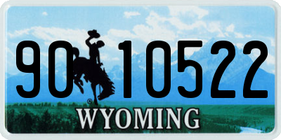WY license plate 9010522