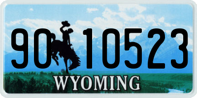 WY license plate 9010523