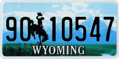 WY license plate 9010547