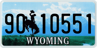 WY license plate 9010551