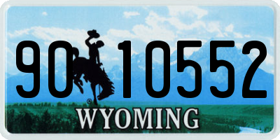 WY license plate 9010552