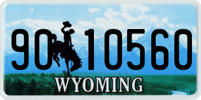 WY license plate 9010560
