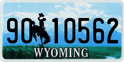 WY license plate 9010562