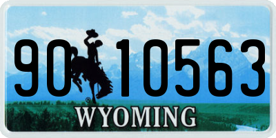 WY license plate 9010563