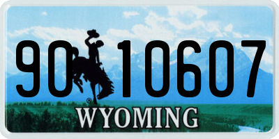 WY license plate 9010607