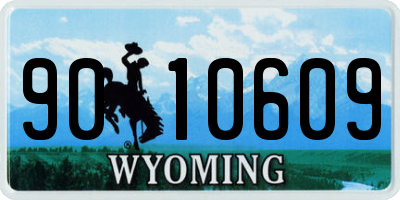 WY license plate 9010609