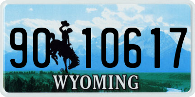 WY license plate 9010617