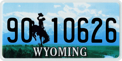 WY license plate 9010626