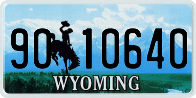 WY license plate 9010640