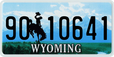 WY license plate 9010641