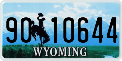 WY license plate 9010644