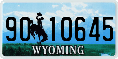 WY license plate 9010645