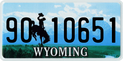 WY license plate 9010651