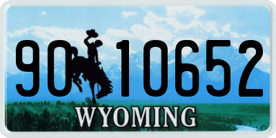 WY license plate 9010652