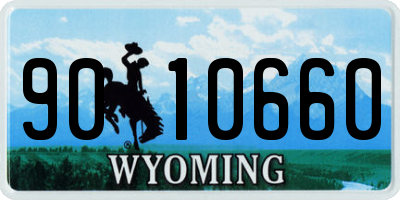 WY license plate 9010660