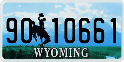 WY license plate 9010661