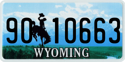 WY license plate 9010663