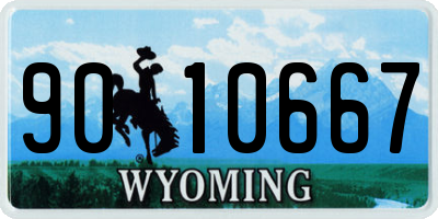 WY license plate 9010667