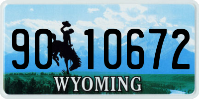WY license plate 9010672
