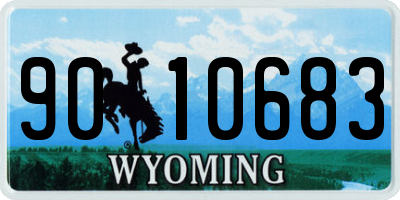 WY license plate 9010683