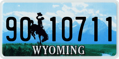 WY license plate 9010711