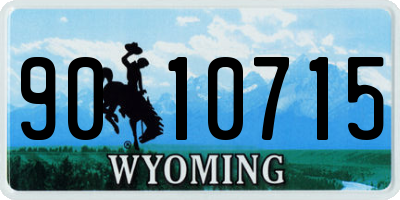 WY license plate 9010715