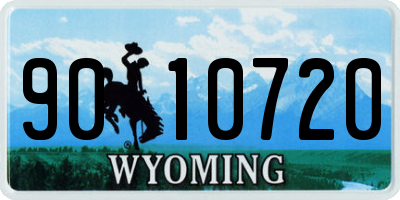 WY license plate 9010720