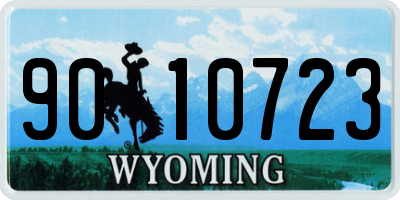 WY license plate 9010723