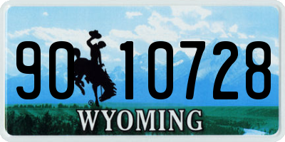 WY license plate 9010728
