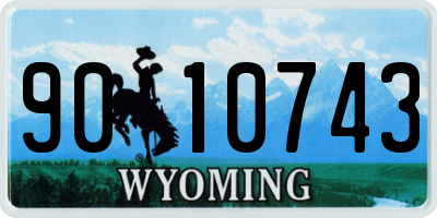 WY license plate 9010743