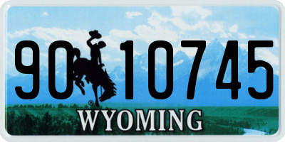 WY license plate 9010745