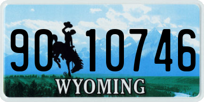 WY license plate 9010746