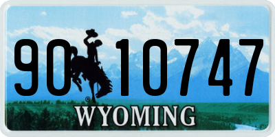 WY license plate 9010747
