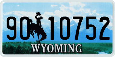 WY license plate 9010752