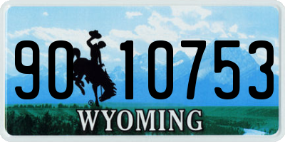 WY license plate 9010753