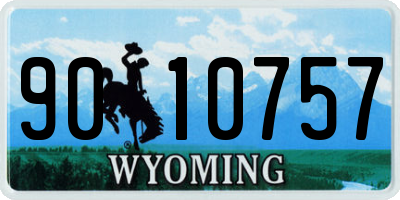 WY license plate 9010757