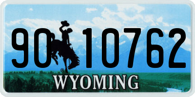 WY license plate 9010762