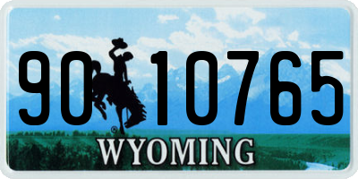 WY license plate 9010765