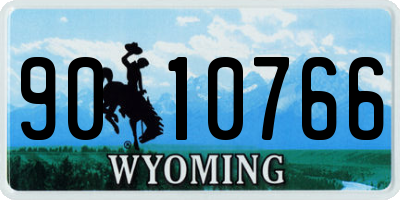 WY license plate 9010766