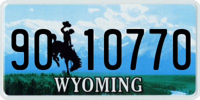 WY license plate 9010770