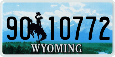 WY license plate 9010772