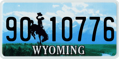WY license plate 9010776