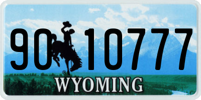 WY license plate 9010777