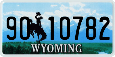 WY license plate 9010782