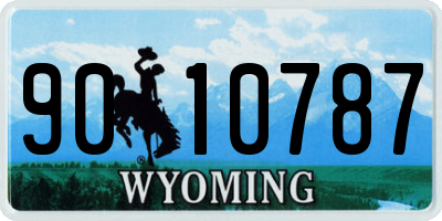 WY license plate 9010787