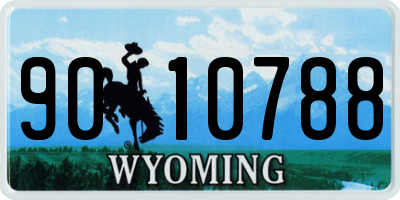 WY license plate 9010788