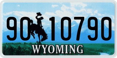 WY license plate 9010790
