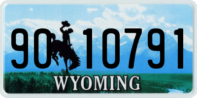 WY license plate 9010791