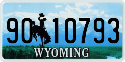 WY license plate 9010793