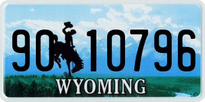 WY license plate 9010796